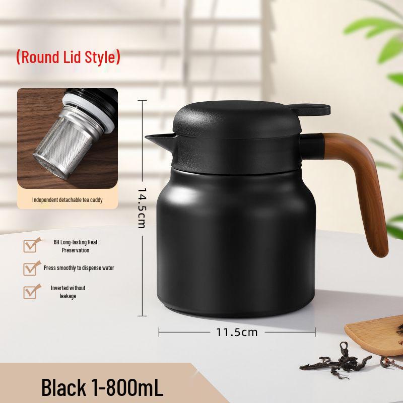 Stainless Steel Insulated Tea Pot with Large Capacity and Separate Brewing Kettle 800ml Standard