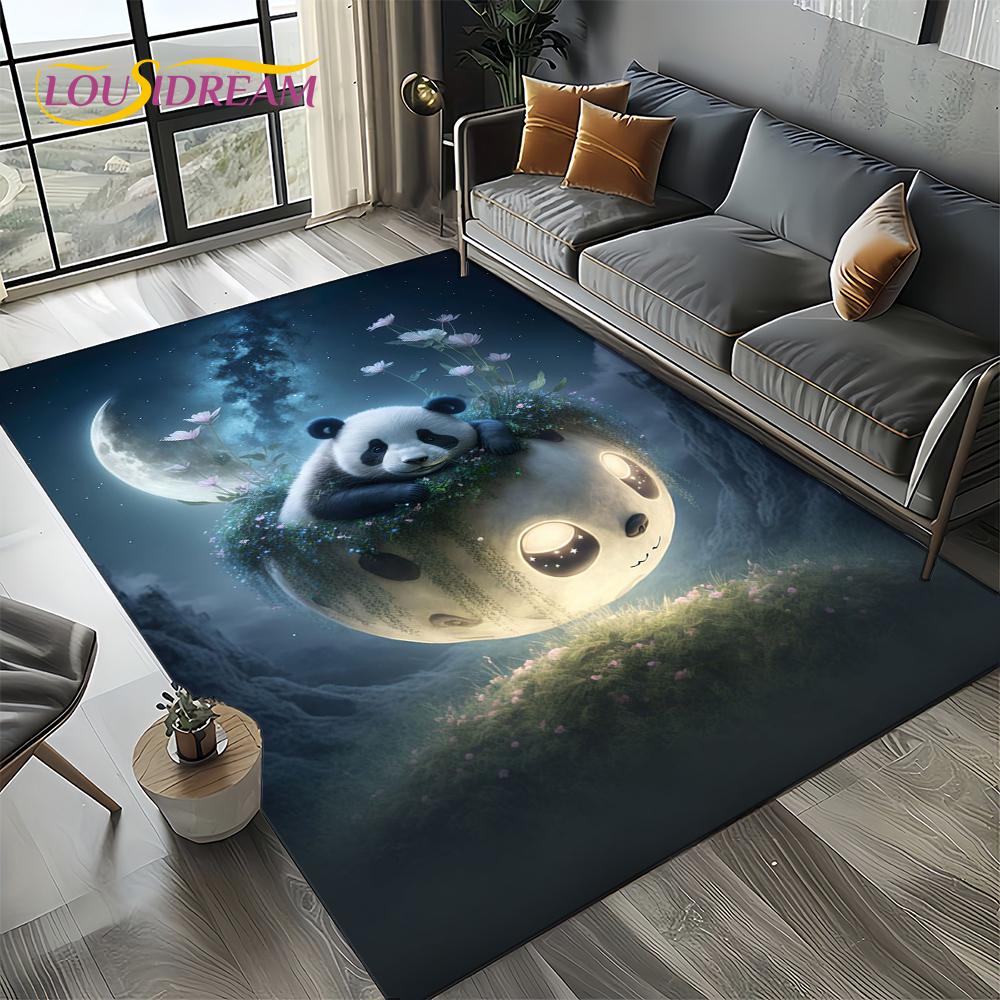 3D Dream Animal Cartoon Panda Cute Carpet Rug for Living Room Bedroom Home Sofa Decoration,Kid Area Rug Non-slip Floor Mat Gift