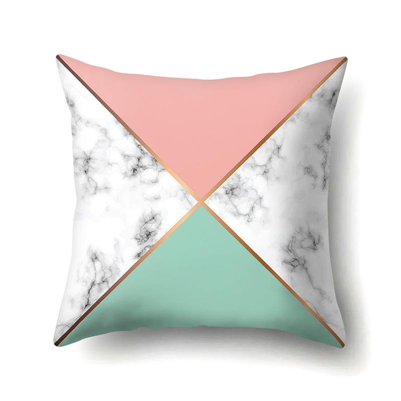 Polyester Pillow Case Automobile Decoration Home Printed Pillow Case Waist Cushion Cover Car Cushion Head Cushion Cover