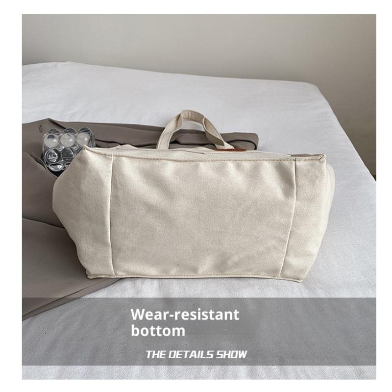 1Pc Women'S Tote Bag Canvas Sewing Thread Large Capacity Advanced Sense Handbag Convenient