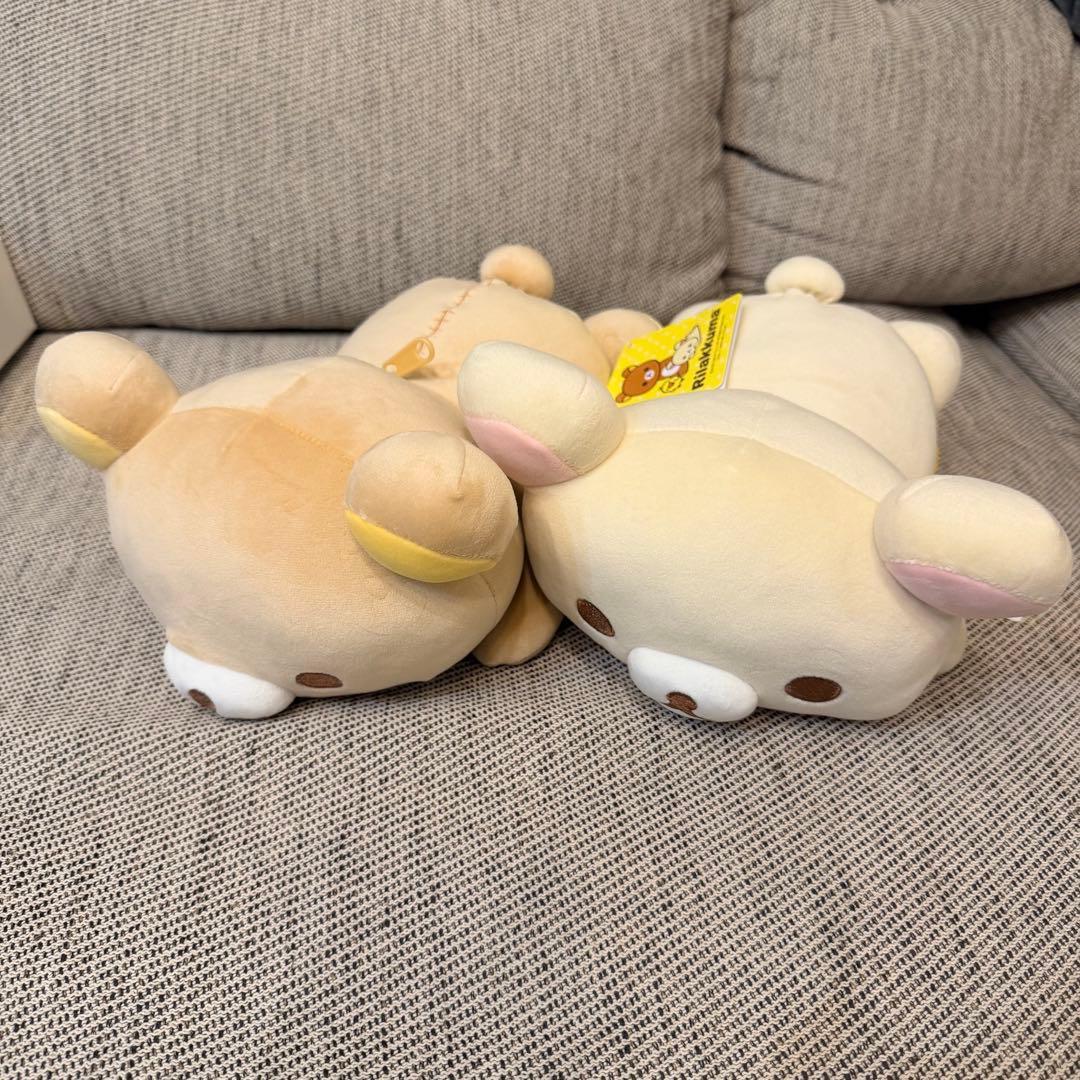 With tag Rilakkuma Korilakkuma Mochimochi prone stuffed toy BIG