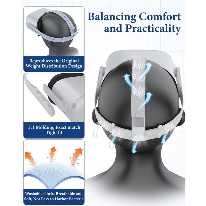 Kopfband für Oculus Quest 2 Headset, Ersatz-Kopfband Kompatibel mit Meta Quest 2 Kopfband & Oculus Quest 2