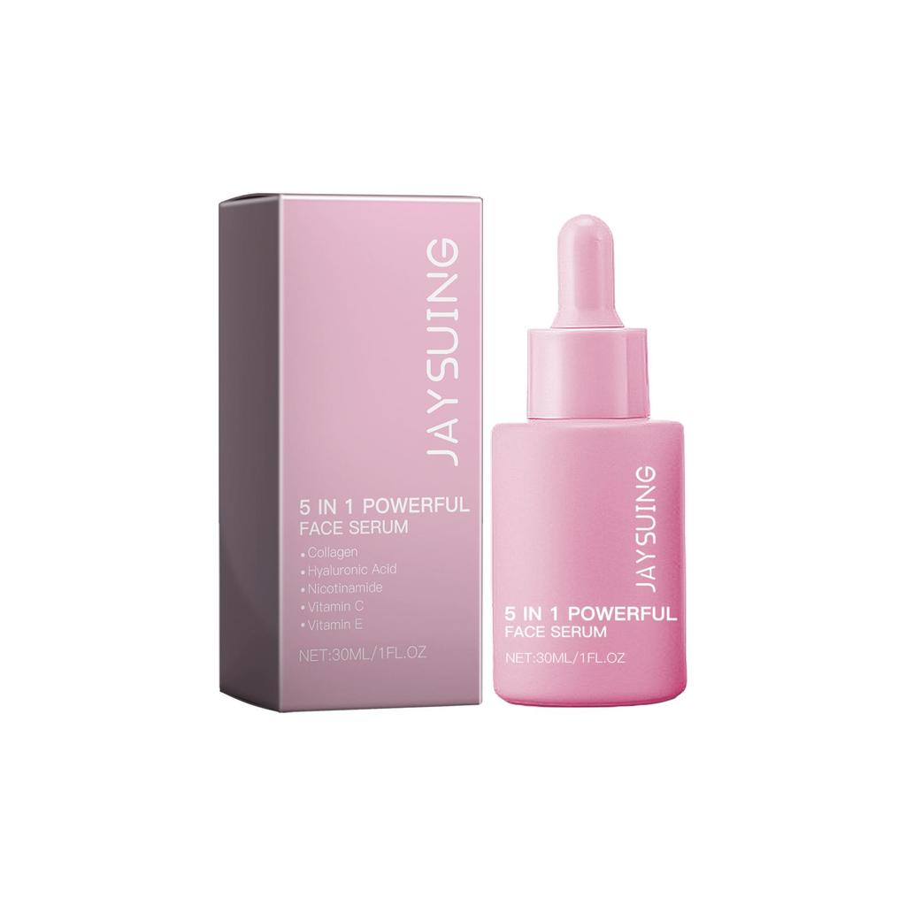 Jaysuing 5-in-1 Nourishing Essence Moisturizes, Firms, and Repairs Facial Skin Elasticity. Easily Absorbed, Non-Greasy. Suitable for Face. 30ml/box
