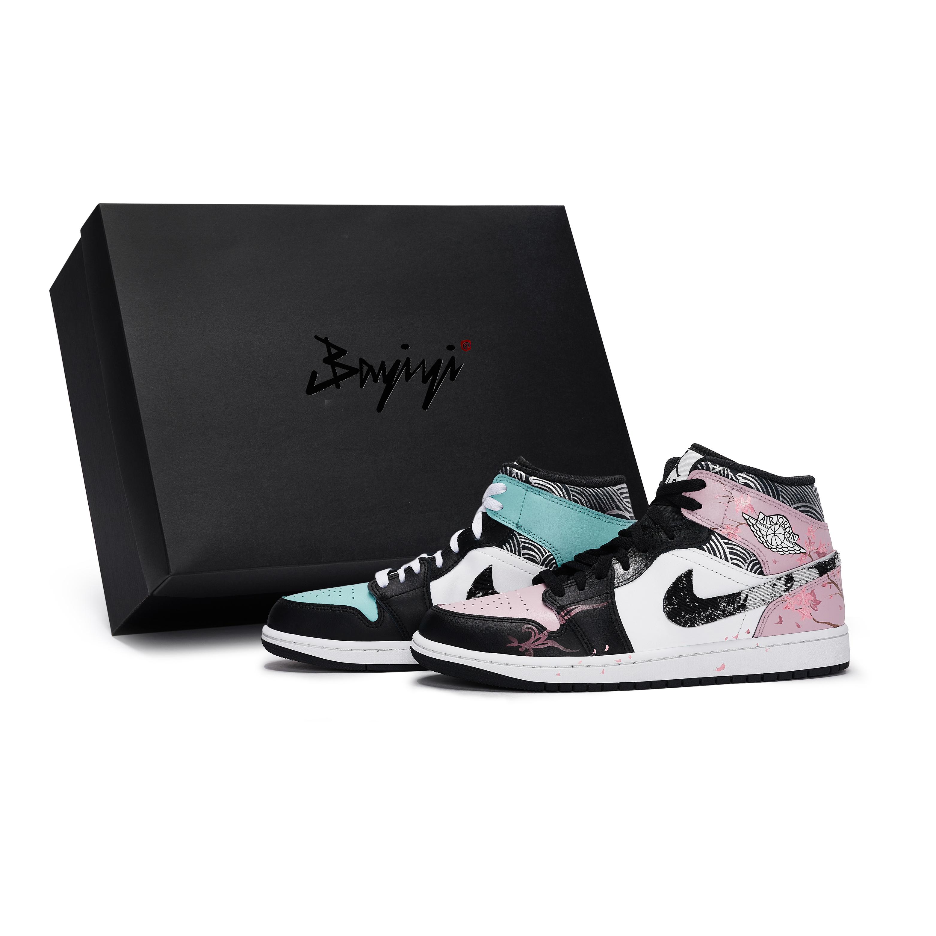 

Jordan Air Jordan 1 811 Manufacturing, Peach Blossom Melody, Special Shoe Box Mid top Vintage Basketball Shoes Unisex DQ8426-001(Team80-S-BOX) 38.5