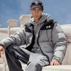 Li Ning Hot Pot Down Jacket Series Loose Short Stand Collar Zipper Long Sleeve Down Jacket Unisex Outerwear Thunder-Gray AYMV855-5