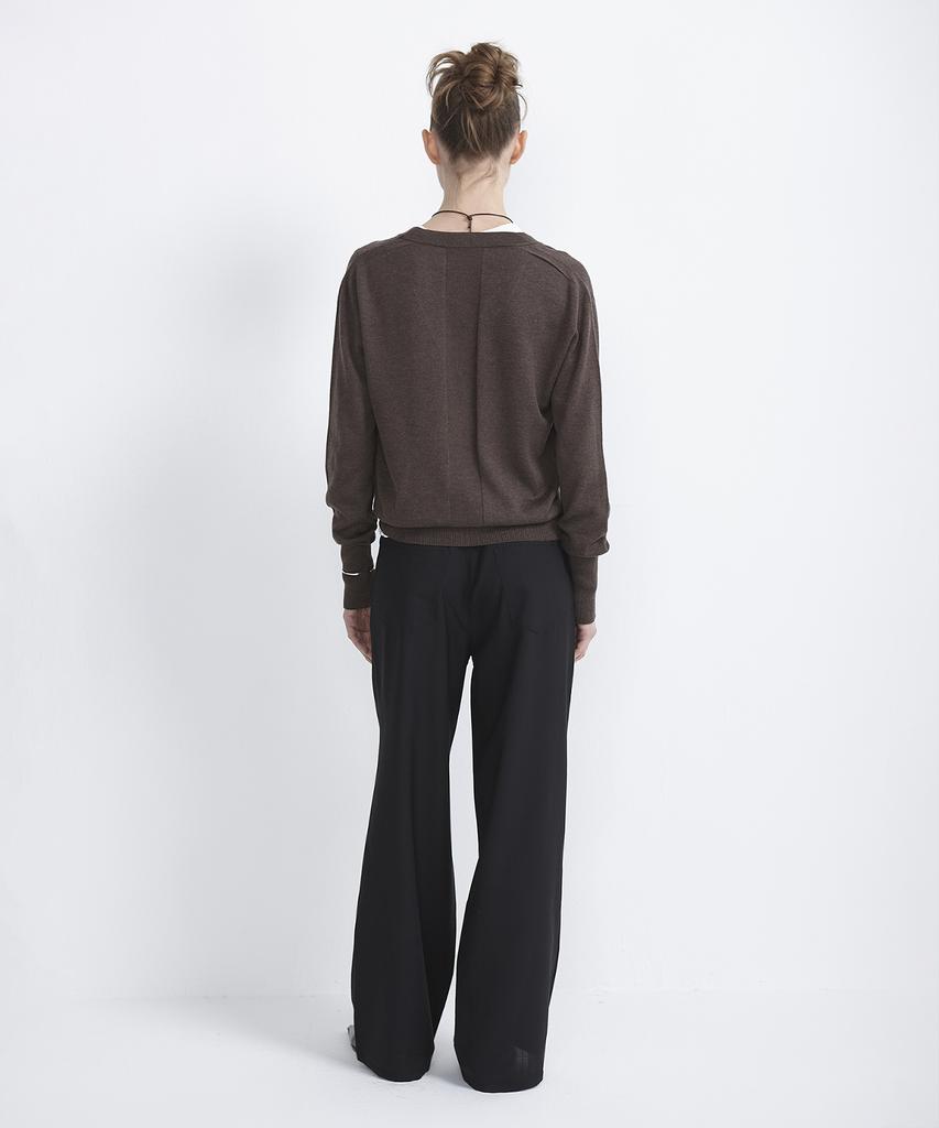 EAN JO Jane Wholegarment V-Neck Pullover (Brown)