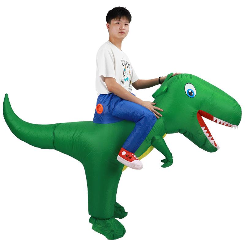 

Halloween Children s Tyrannosaurus Rex Mounts Funny Ride Dinosaur Costumes Funny Props Costumes Big Head Dinosaur Inflatable Clothes S(80-120CM)