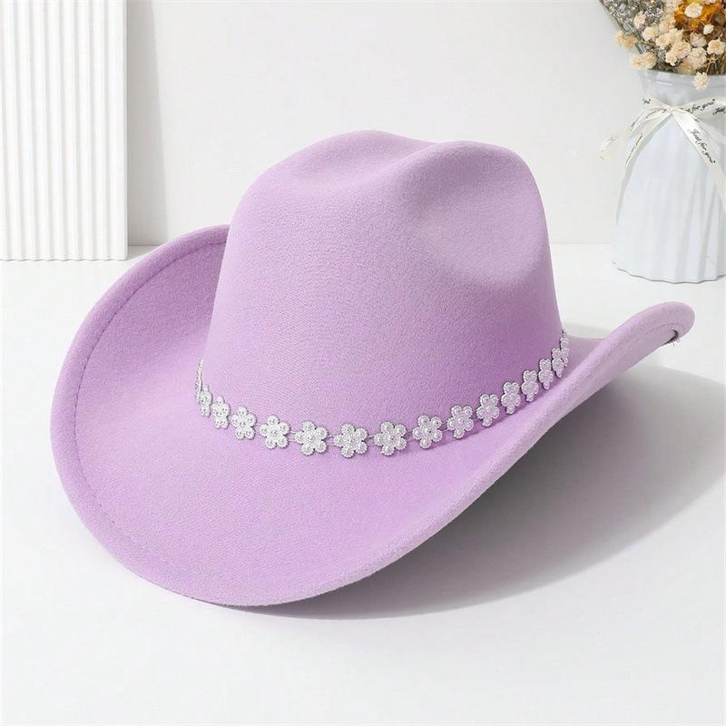 Western cowboy hat, high-quality woolen fabric, suitable for European and American festivals, parties, and stage performances, unisex, simple and