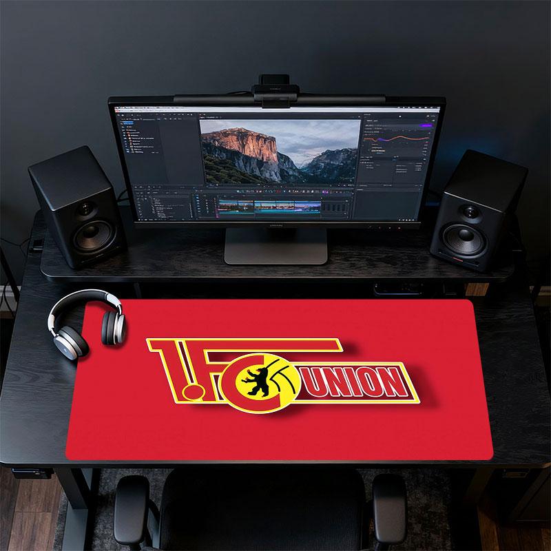1. FC Union Berlin Mouse Pad, Large Gaming Desk Mat, Non-slip XXL Mousepad for Laptop & Tablet, Mini PC Playmat with Stitched Edges