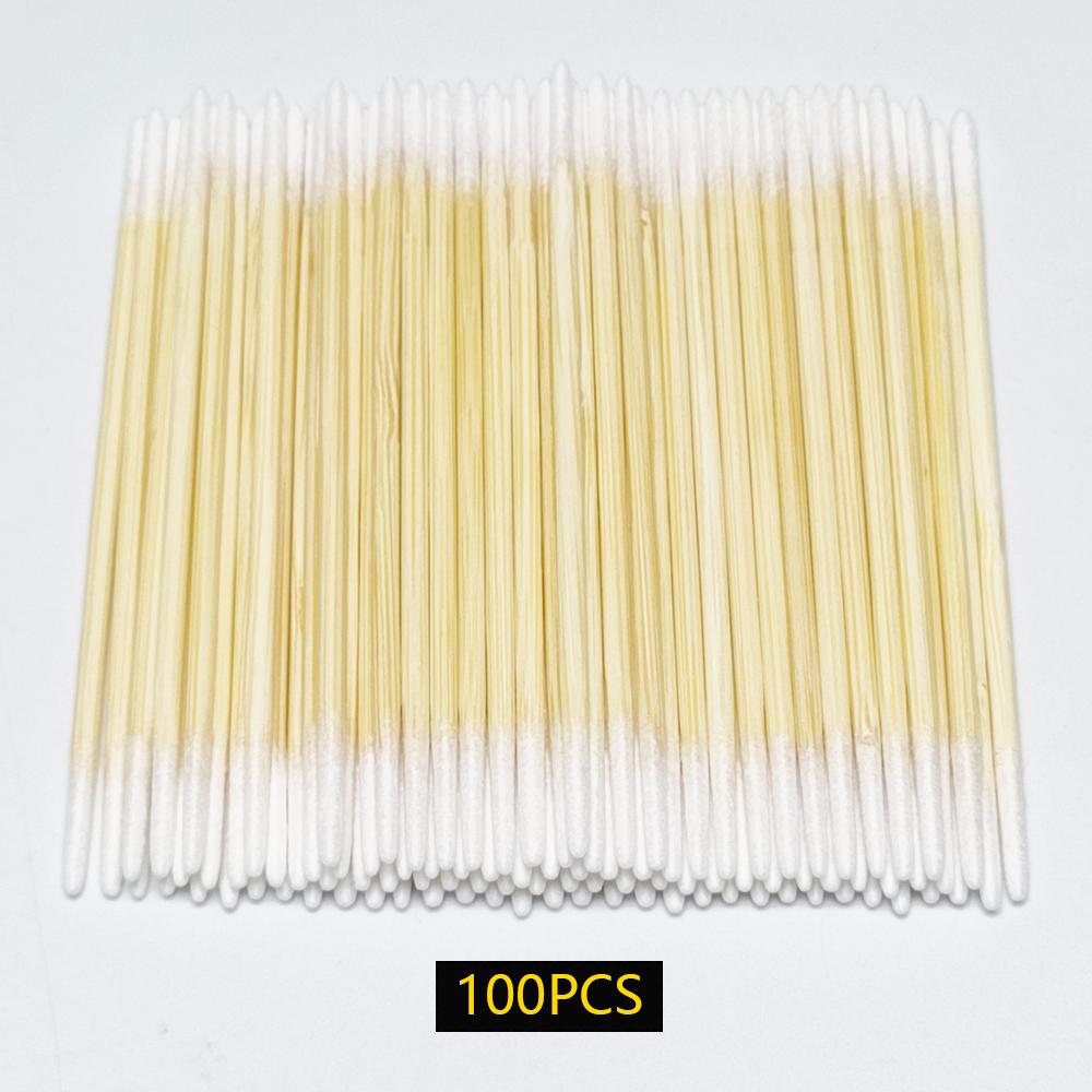 Microblading Cotton Swab with Wood Sticks Cotton Swabs Pointed Tip Dual-ended Cotton Tipped Applicator Makeup Remover