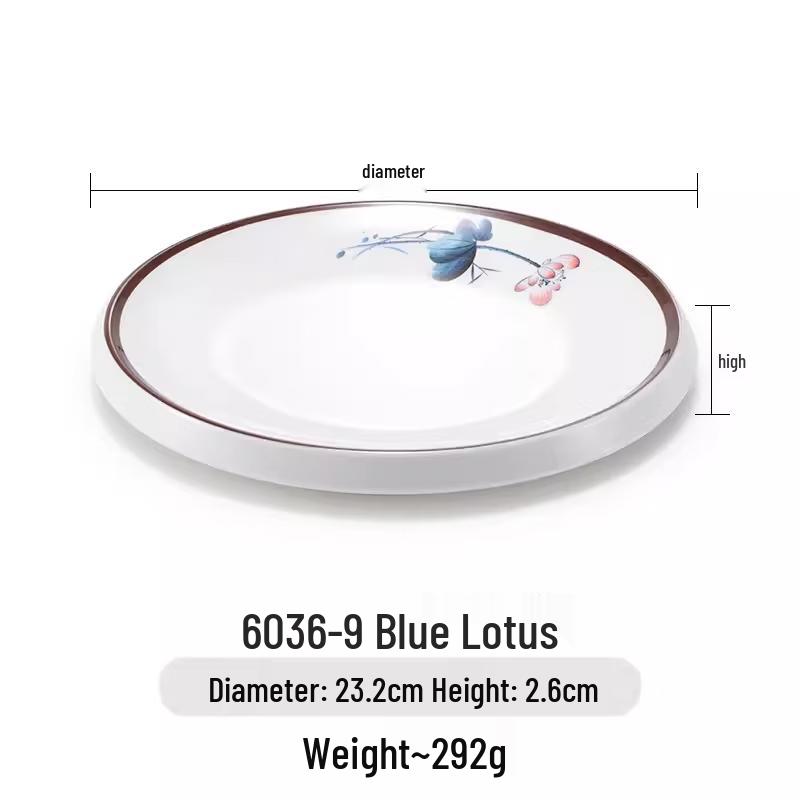 Zhebu Melamine Round Serving Plate