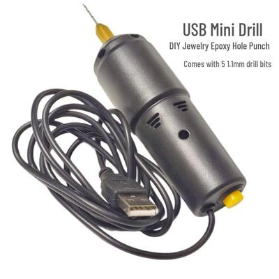 USB Mini Electric Hand Drill for Model Airplanes & Epoxy, 5V DC Micro Drilling Machine