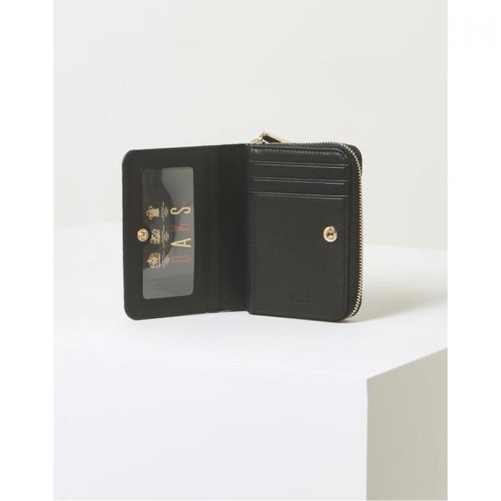 Daks Wallet Black Carlisle Embossed Leather Gold Dd Zipper Wallet