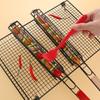 Portable BBQ Grilling Basket Stainless Steel Nonstick Barbecue Grill Basket Tools Grill Mesh for Meat Hamburger Barbecue Tools