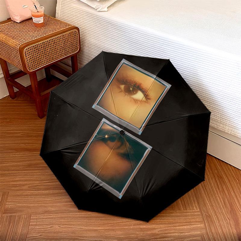 Ariana Grande Pattern Pattern New Style Umbrella, 1 Piece Automatic Folding Umbrella, Portable Design Travel Umbrella, Outdoor Umbrella
