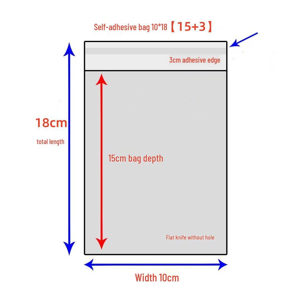 Wide 10 OPP Self-Adhesive Bags for Jewelry and Pencil Packaging