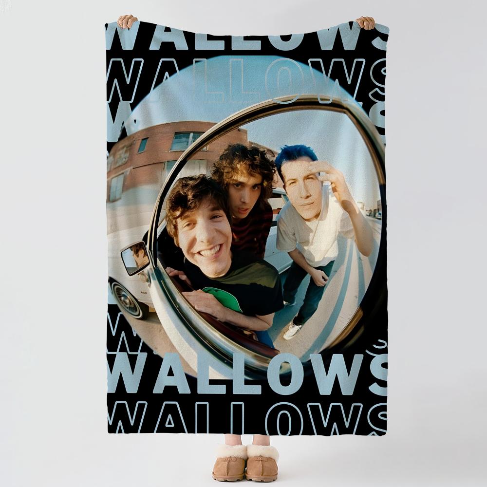music W-Wallows-s Throw Thick Comfort Flannel Quilt, Multi-scene Use Indoor Outdoor Daily Nap