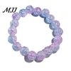 Beaded Bracelet Clear Faux Crystal Stretch Lightweight Hypoallergenic Women Girl Girls Round Gemstone Fashion Jewelry High Transparency Bead