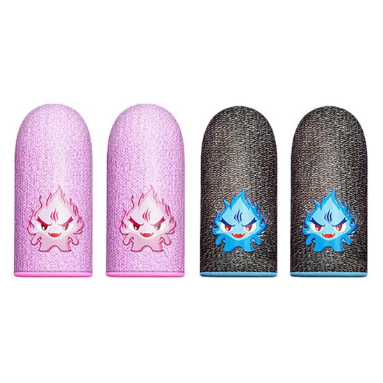 1 Pair Finger Cover Sensitive Luminous Breathable Video Games Touch Screen Fingertip Gloves for Gamers