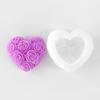 3D Aromatherapy Candle Mold Heart Shape Rose Resin Mold New Plaster Mold  Home Decor