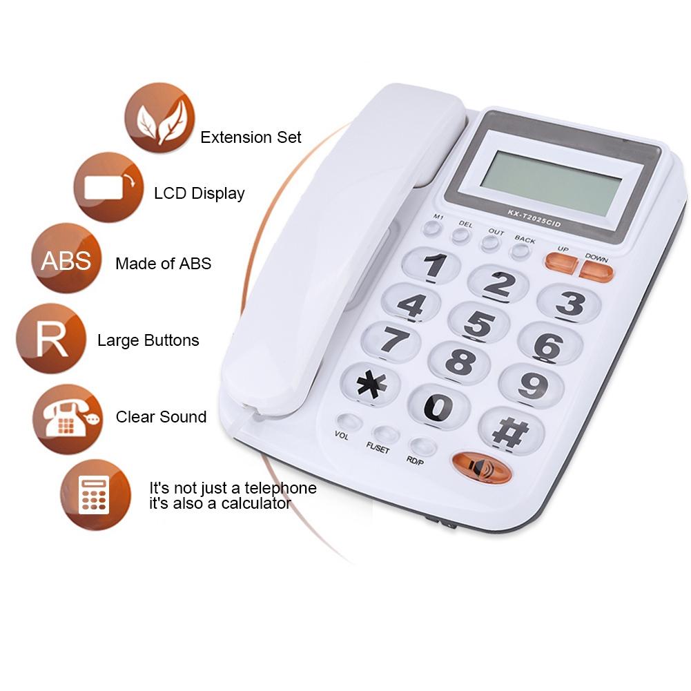 Desktop Corded Landline Telephone With Caller ID Display With Speakerphone for HomeOffice White