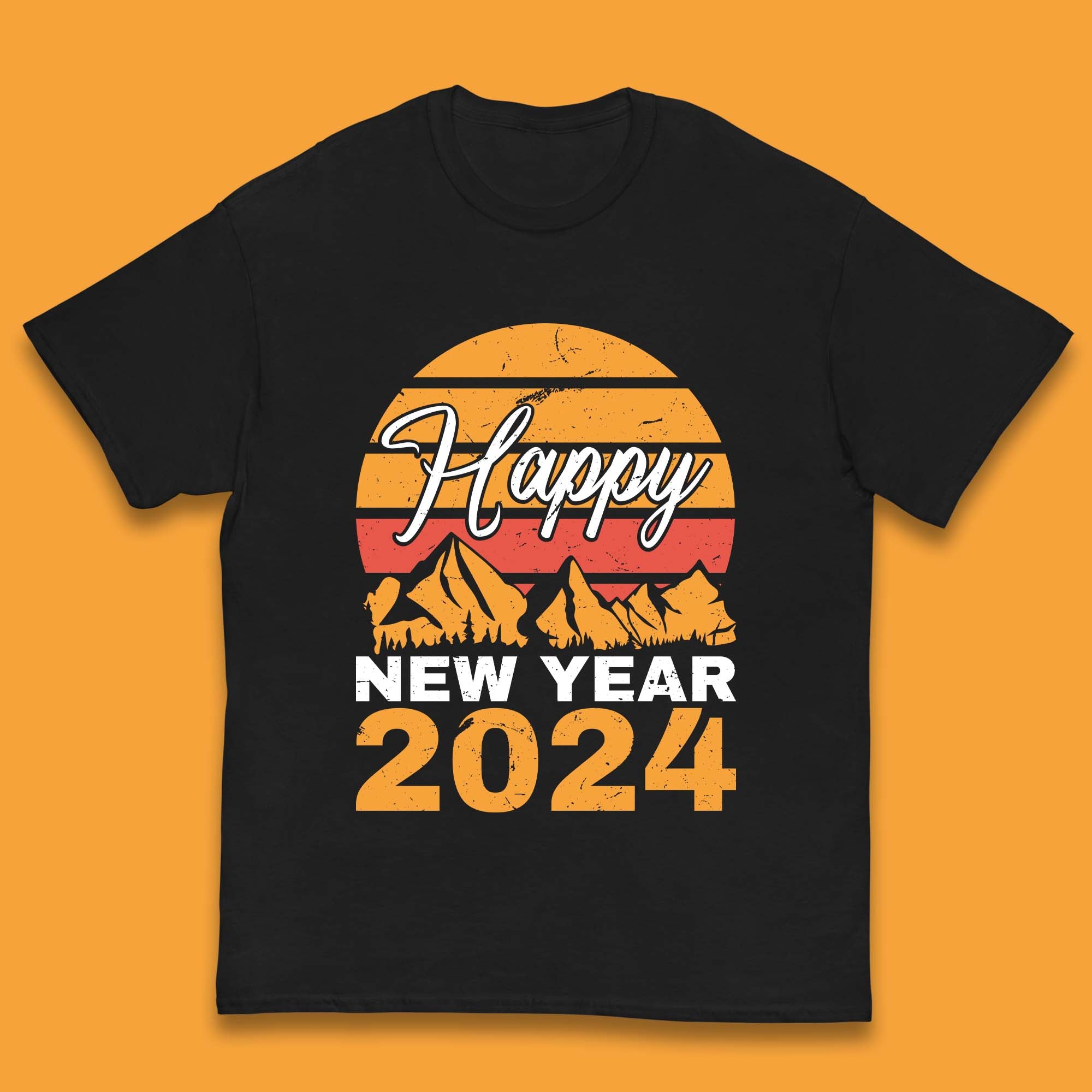 Happy New Year 2024 Camping Camping Kids T-Shirt 140