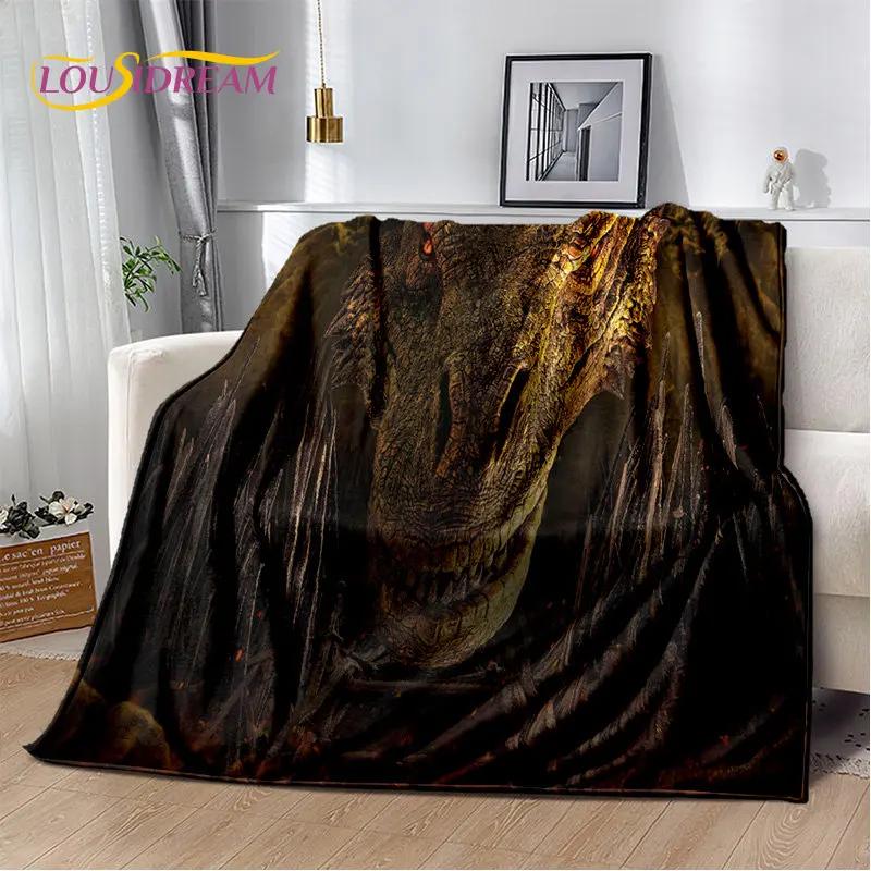 House of The Dragon TV-Film Weiche Plüschdecke, Flanelldecke Überwurfdecke für Wohnzimmer Schlafzimmer Bett Sofa Picknickdecke Kinder