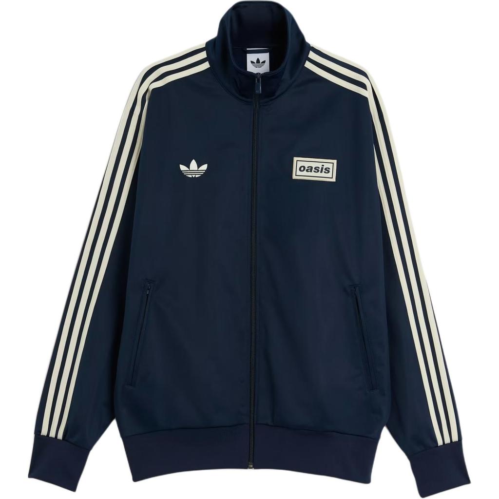 Adidas Originals X Oasis Collaboration Firebird Tour Stand Collar Loose Three Stripe Jacket Unisex Jacket KT-3455