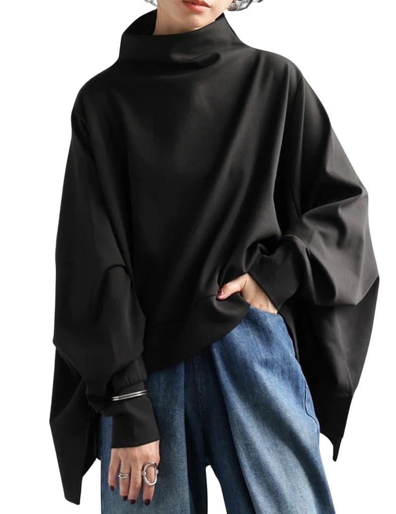 antiqua Ponte Design Long One Size Black Women's Top, Sleeve, PN-00507, 05,