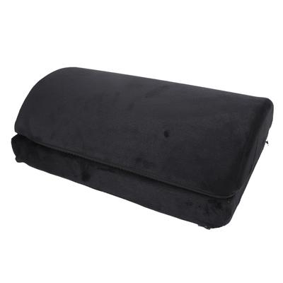 Foot Rest Black Ergonomic Height Adjustable Half Cylinder High Rebound Memory Foam Footstool for