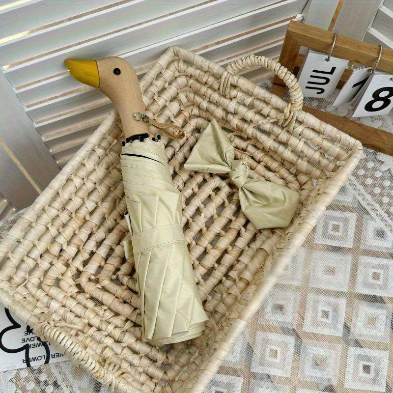 Duck Upf 50 Sun Protection Umbrella Stylish Uv Blocking Compact Umbrella Travel Umbrella  Foldable For Sun Rain