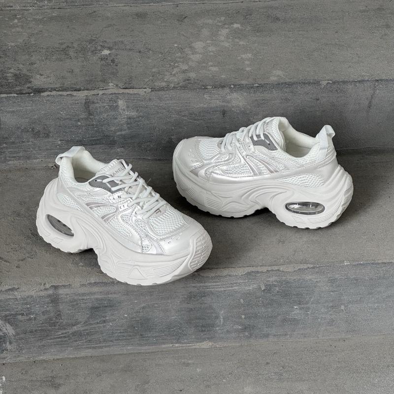 Thick-soled mesh breathable dad shoes women's spring and summer new versatile height-increasing muffin bottom casual sports shoes