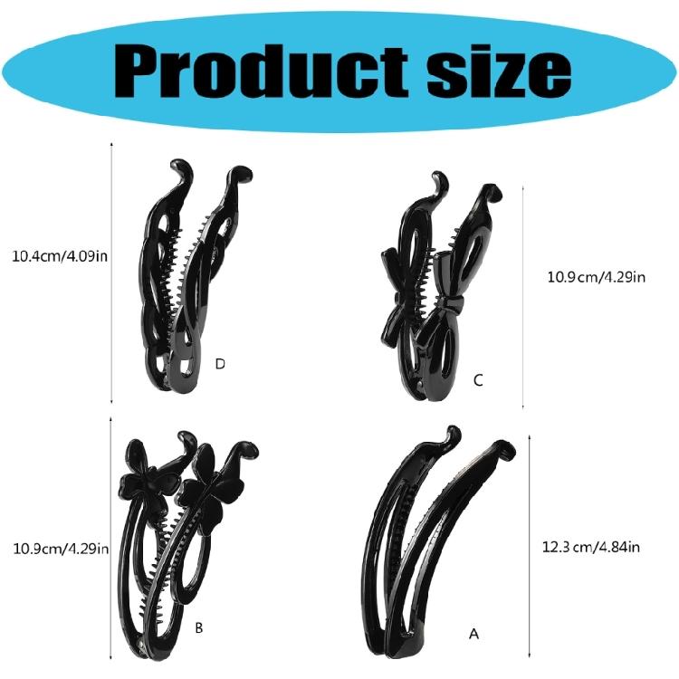 Strong Hold Banana Clip For Thick Thin Hair Plastic Ponytail Stylers Styling Solution Fashion Hairpin For Women