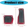 Car Pedal Pads Anti Slip Metal Foot Pad Cover Set for Manual Cars, 3 Piece Non Slip Inserts with Screw Fastened Design for Daily Commuting