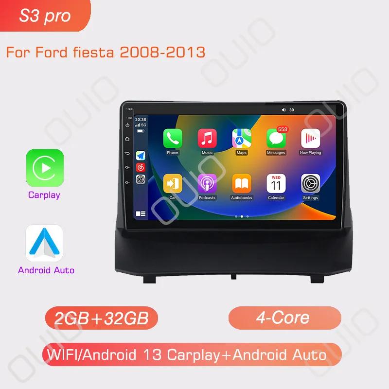Android 13 Radio For Ford Fiesta 2008-2017 Car Stereo Multimedia Player Carplay Auto GPS Navigation 2DIN NO DVD