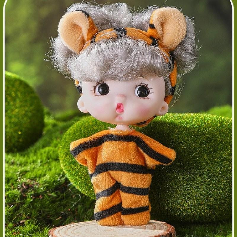 Adorable 8cm Mini Doll Cute Toy Figure Bjd Collectible Baby Figurine Gift Set