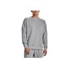 Under Armour Solid Color Cotton Knit Crew Neck Training Sweatshirt Men sweatshirt Gray 1379685-011