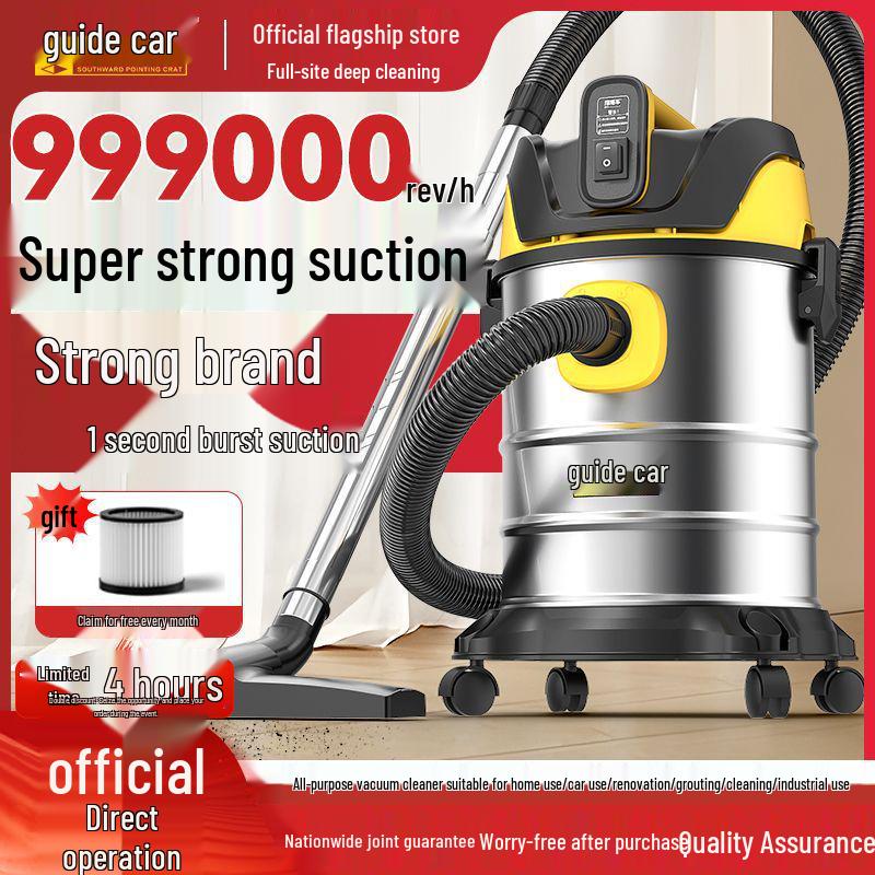 Aspirateur Domestique Puissant Sec et Humide pour Voiture et Usage Industriel