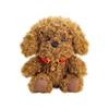 Plush Dog Stuffed Animal Soft Toy Realistic Puppy Doll with Collar for Kids Birthday Gift Home Decoration Collectible
