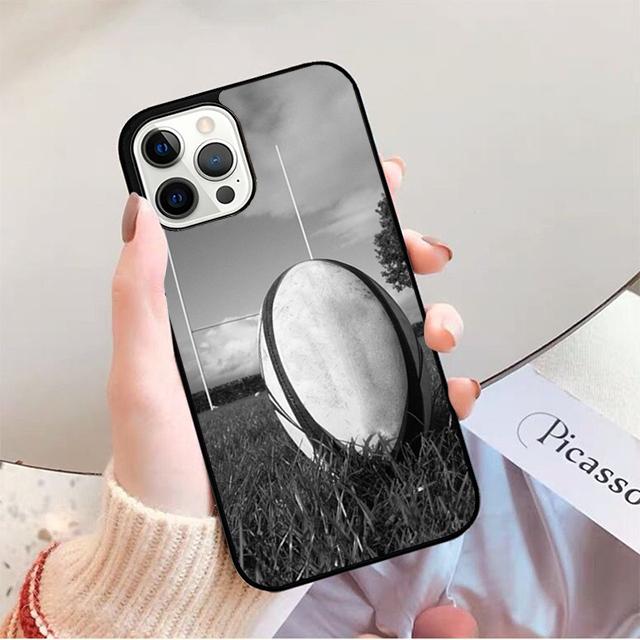 

Rugby Ball Phone Case For iPhone 17 Air 16 15 Plus Max 14 13 12 Pro Max Cover Shell coque iPhone 16plus