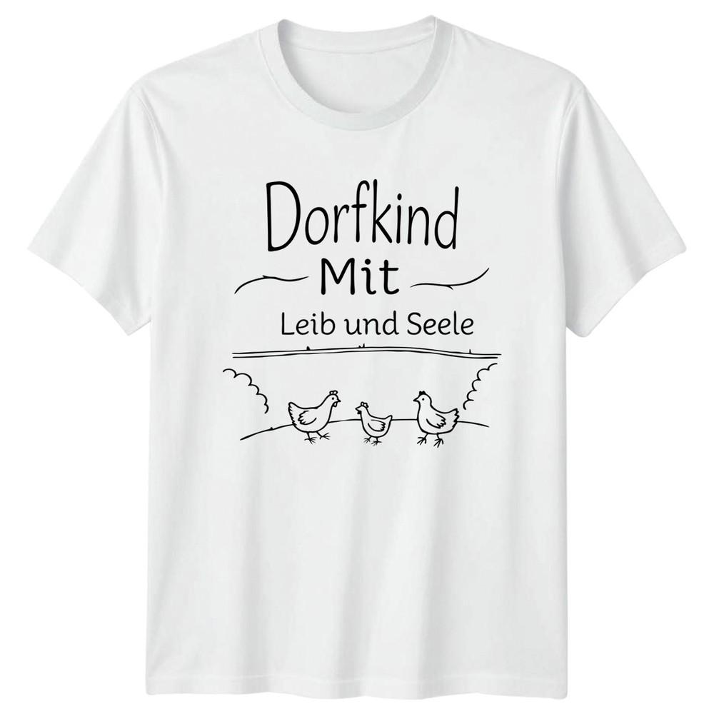 Dorfkind Mit Leib Und Seele TShirt Chicken Farming Village Life Gift For Him
