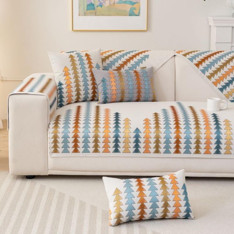 All Season Home Chenille Stripe Slipcover Funda Sofa Mat Living Room Home Decor Non-slip Sofa Cushion Couch Sofa Covers
