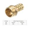 uxcell Brass Hose Barb Fitting Straight 14mm x G1/2 Male Thread Pipe Connector with Stainless Steel Hose Clamps 2 Pack