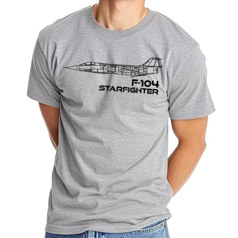 F104 Men's Short Sleeve T-Shirt Casual Cotton Round Neck Shirt Harajuku Style Starfighter