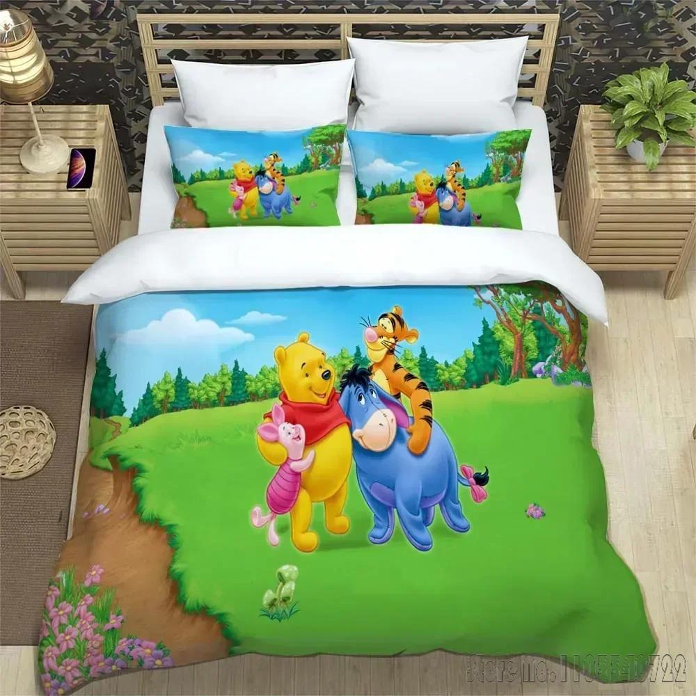 Winnie-the-Pooh Love Child Duvet Cover Set HD Comforter Cover for Kids Bedding Sets Bedclothes Bedroom Decor