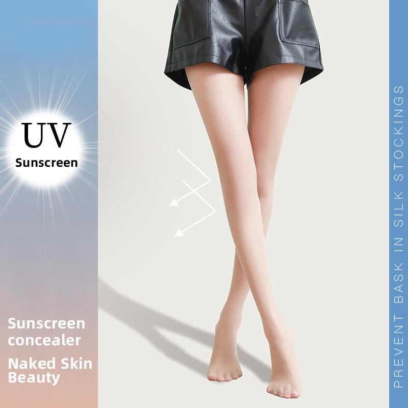 Yiran Sexy Lingerie Women's Black Kave Summer Thin Uv Sunscreen Stockings For Anti-Snagging Concealer Socks And Bare Leg No Gear Drops Pantyhose Cm