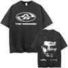 T-shirt Vintage Lavate Rapper The Weeknd Grafica Viso After Hours Til Dawn Tour 2026 T-shirt Uomo Donna Hip Hop Moda T-shirt