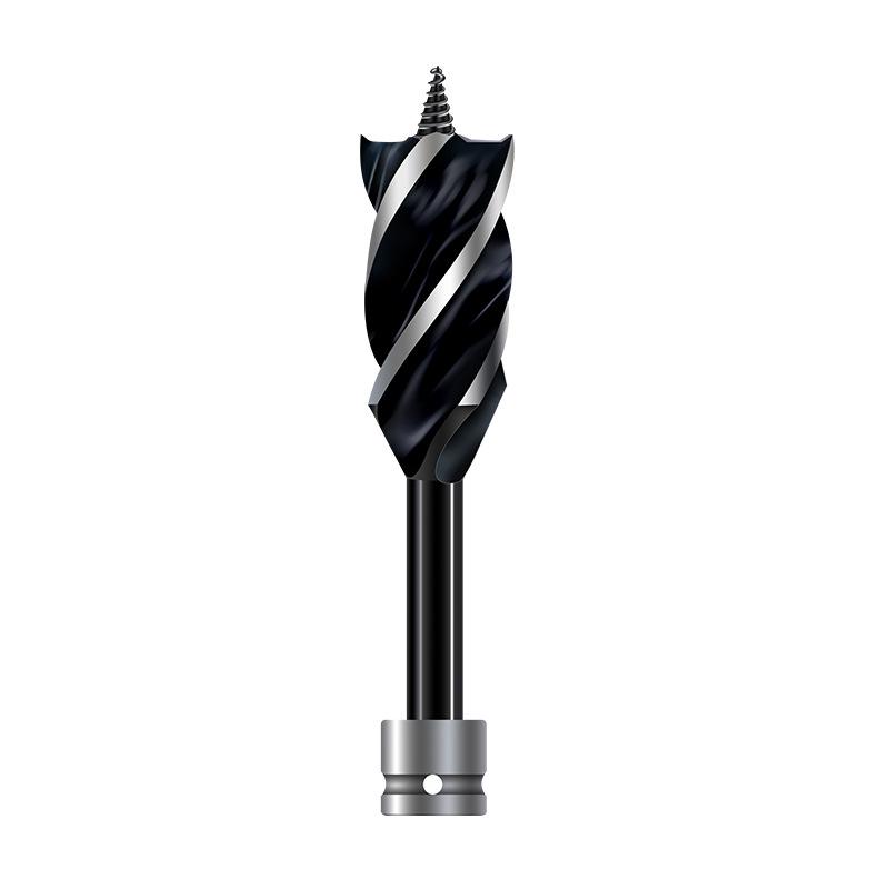 High Hardness Electric Wrench Drill Bit for Woodworking - Four-Flute, Four-Edge Wood Board Hole Enlarger