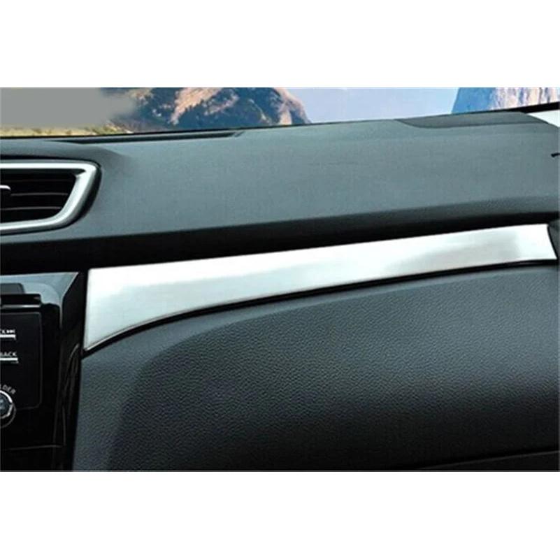 For Nissan Qashqai J11 2016 2017 2018  Chrome Glove Box Panel Trim Center Console Dashboard Cover Molding Matte Car Styling