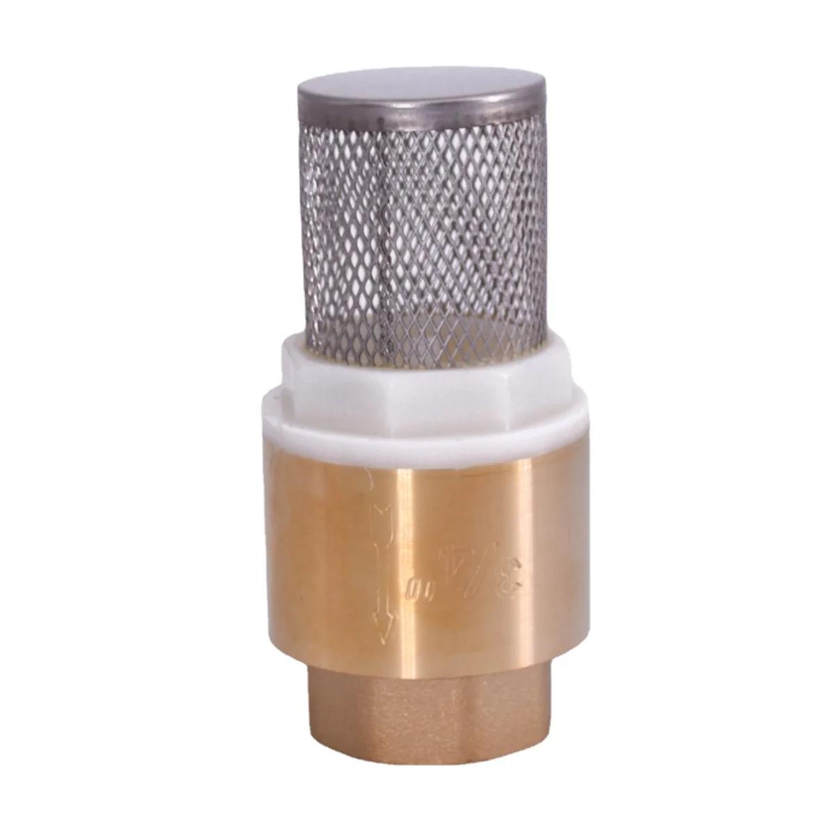 

1/2 3/4 1 1-1/4 1-1/2 2 2-1/2 3 BSP Female Brass Check Valve Non-return With Steel Strainer Filter For Water Plumbing 1/2